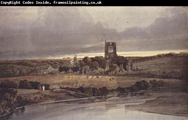 Thomas Girtin Kirkstall Abbey,Yorkshire-Evening (mk47)